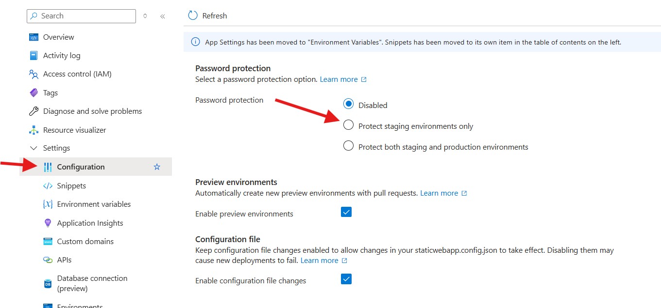 Config authentication 