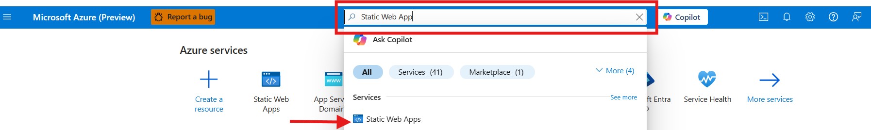 Create a Static Web App in Azure